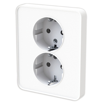 VÄGGUTTAG 2-VÄGS LÅGBYGGANDE DESIGNX VIT