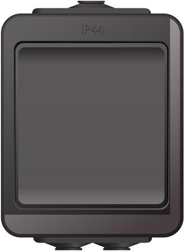 SVART STRÖMBRYTARE TRAPP IP44 - AQUABEST