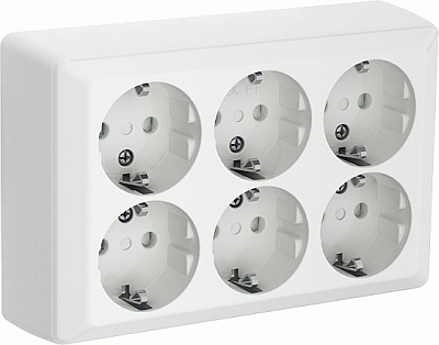 ELKO 6-VÄGS VÄGGUTTAG