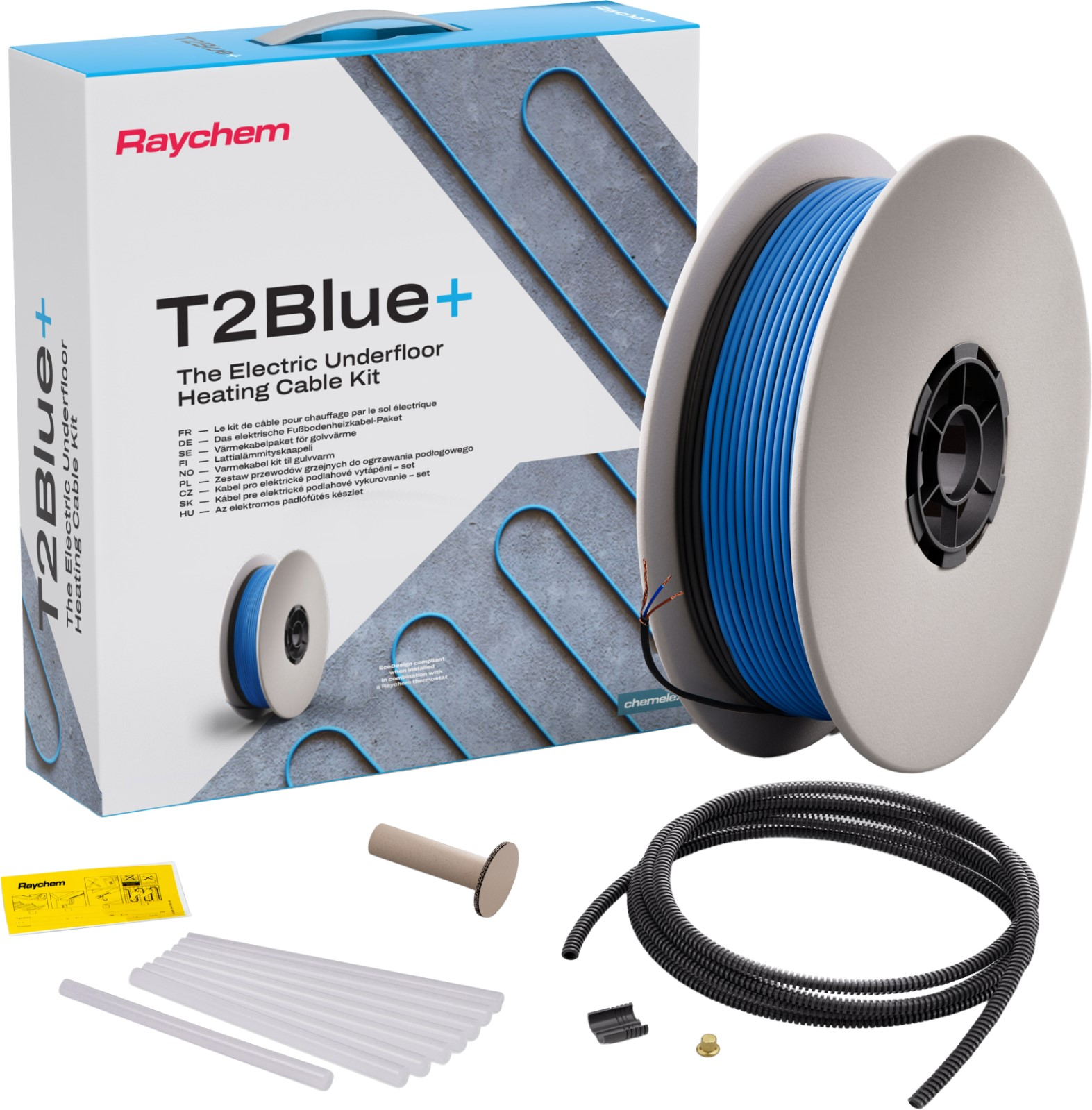 T2BLÅ+ GOLVVÄRMEKABEL UTAN TERMOSTAT