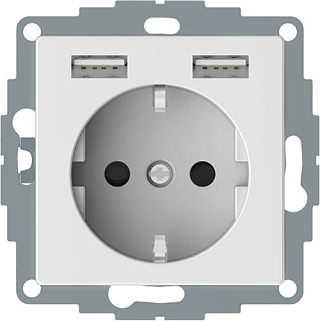 1-VÄGS UTTAG MED 2XUSB - EXXACT