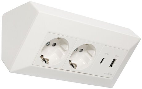 HÖRNBOX MED UTTAG OCH USB - LITON