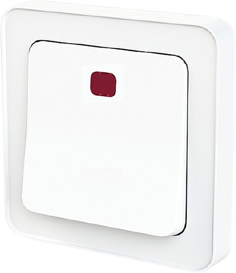 KONTROLLBRYTARE MED INDIKERING - DESIGNX VIT