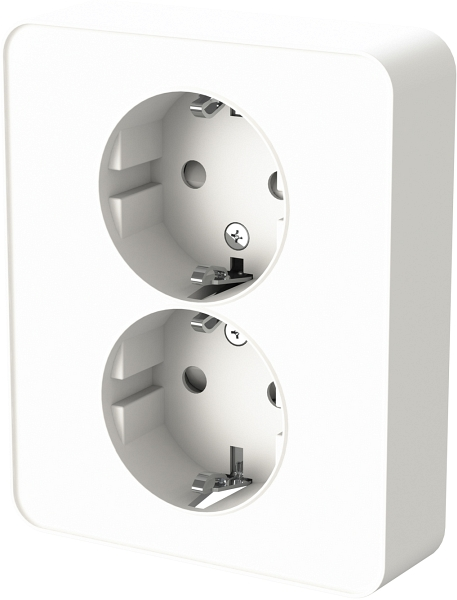 2-VÄGS VÄGGUTTAG KOMPLETT DESIGNX VIT