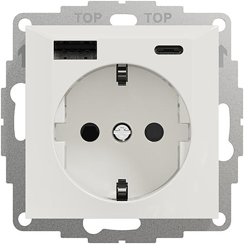 1-VÄGS UTTAG MED USB - ELKO PLUS