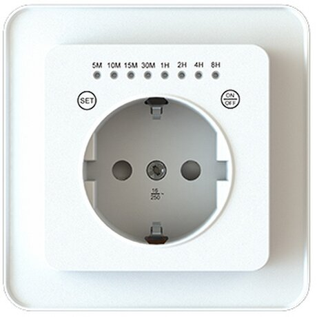 VÄGGUTTAG  X 1-VÄG M J + TIMER INF VIT