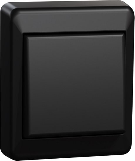 STRÖMBRYTARE RS SVART UTANPÅLIGGANDE