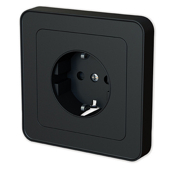 VÄGGUTTAG 1-VÄGS DESIGNX MATTSVART