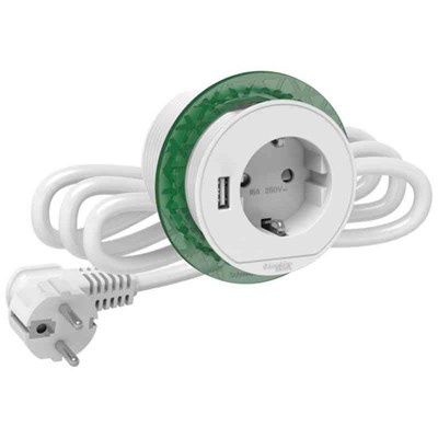 BORDSUTTAG 230V+USB 60MM