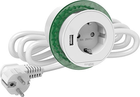 BORDSUTTAG 230V+USB 60MM