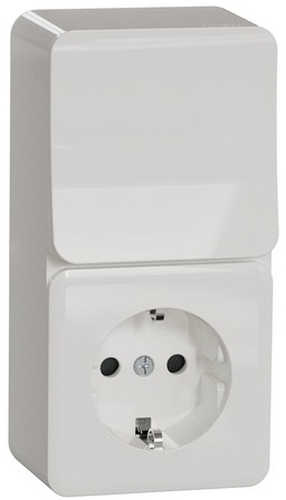 UTANPÅLIGGANDE KOMBINATION BRYTARE/UTTAG - EXXACT