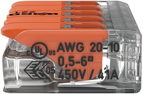 WAGO 221 KOPPLINGSKLÄMMA 0,5-6MM