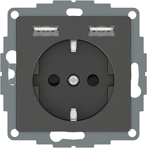 1-VÄGS UTTAG MED 2XUSB - EXXACT