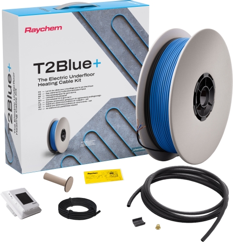 T2BLÅ+ GOLVVÄRMEKABEL INKL TERMOSTAT
