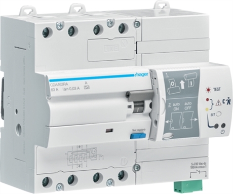 AUTOÅTERSTÄLLANDE 4-POLIG JORDFELSBRYTARE 25A