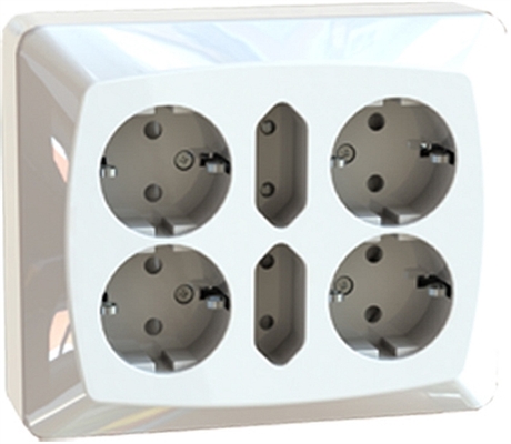 VÄGGUTTAG 6-VÄGS UTP NOVETT ICE