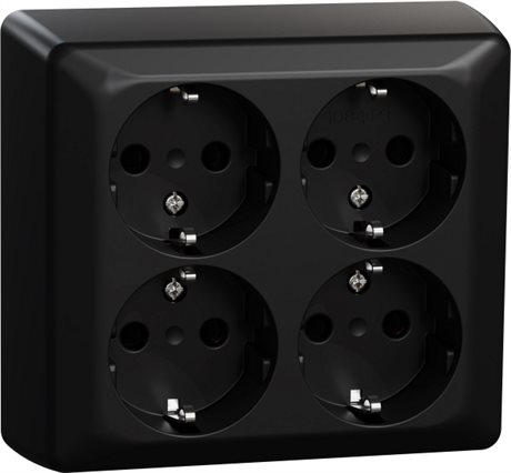 VÄGGUTAG 4-VÄGS RS SVART