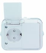 ABB JUSSI VÄGGUTTAG 2VÄGS IP55