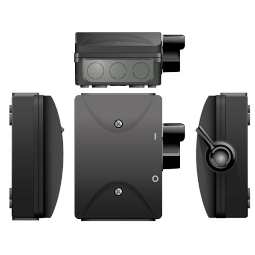 SÄKERHETSBRYTARE IP54 316 SVART - NORWESCO