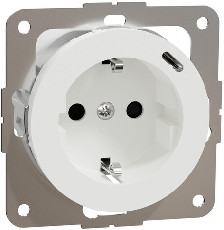 1-VÄGSUTTAG M. USB ELKO ONE - VIT