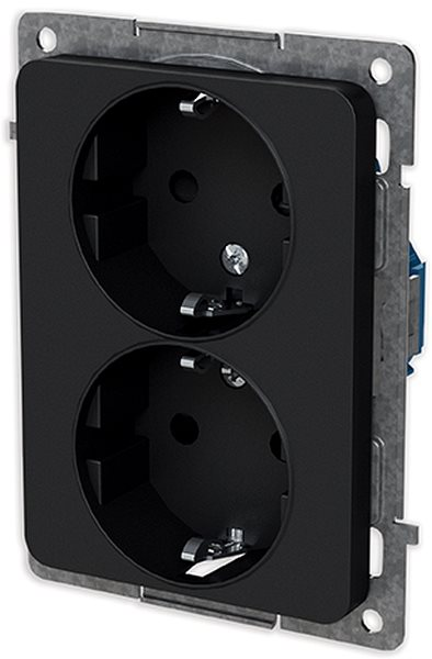 VÄGGUTTAG LÅG UTAN RAM DESIGNX SVART